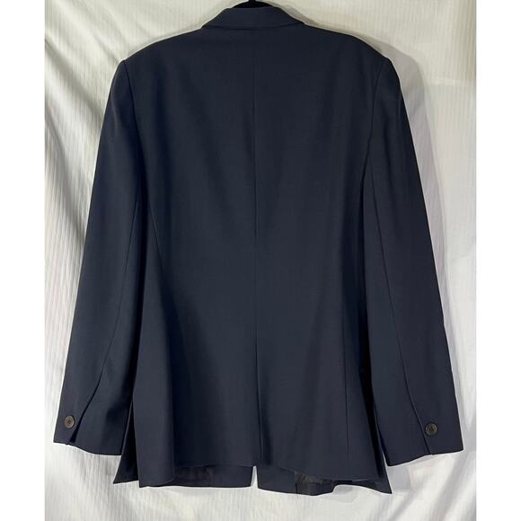 Valerie Stevens Black Single Breast Hidden Button Wool Blazer Plus Size 16 - Picture 6 of 7